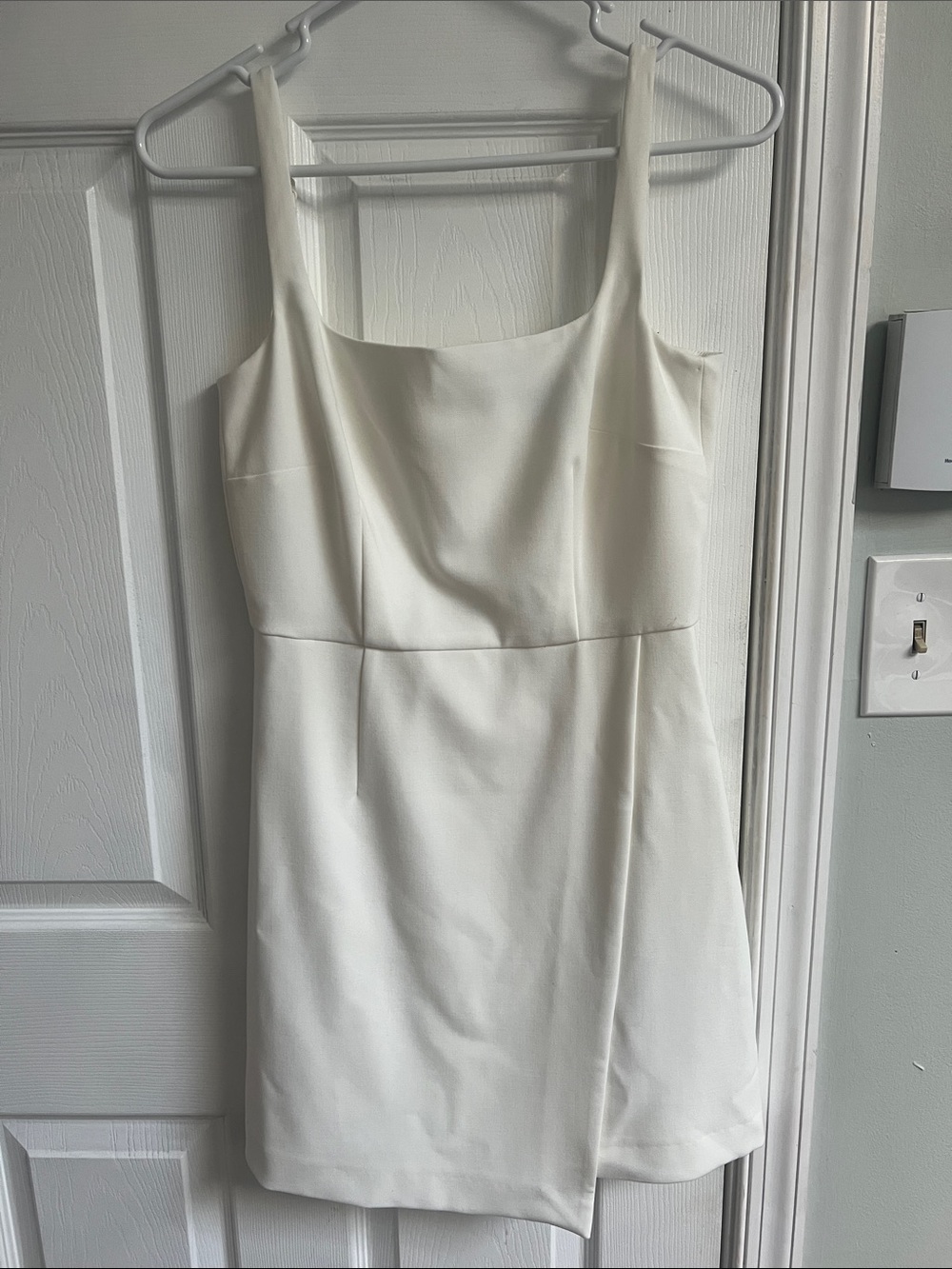 French Connection white  Square-Neck Mini Dress